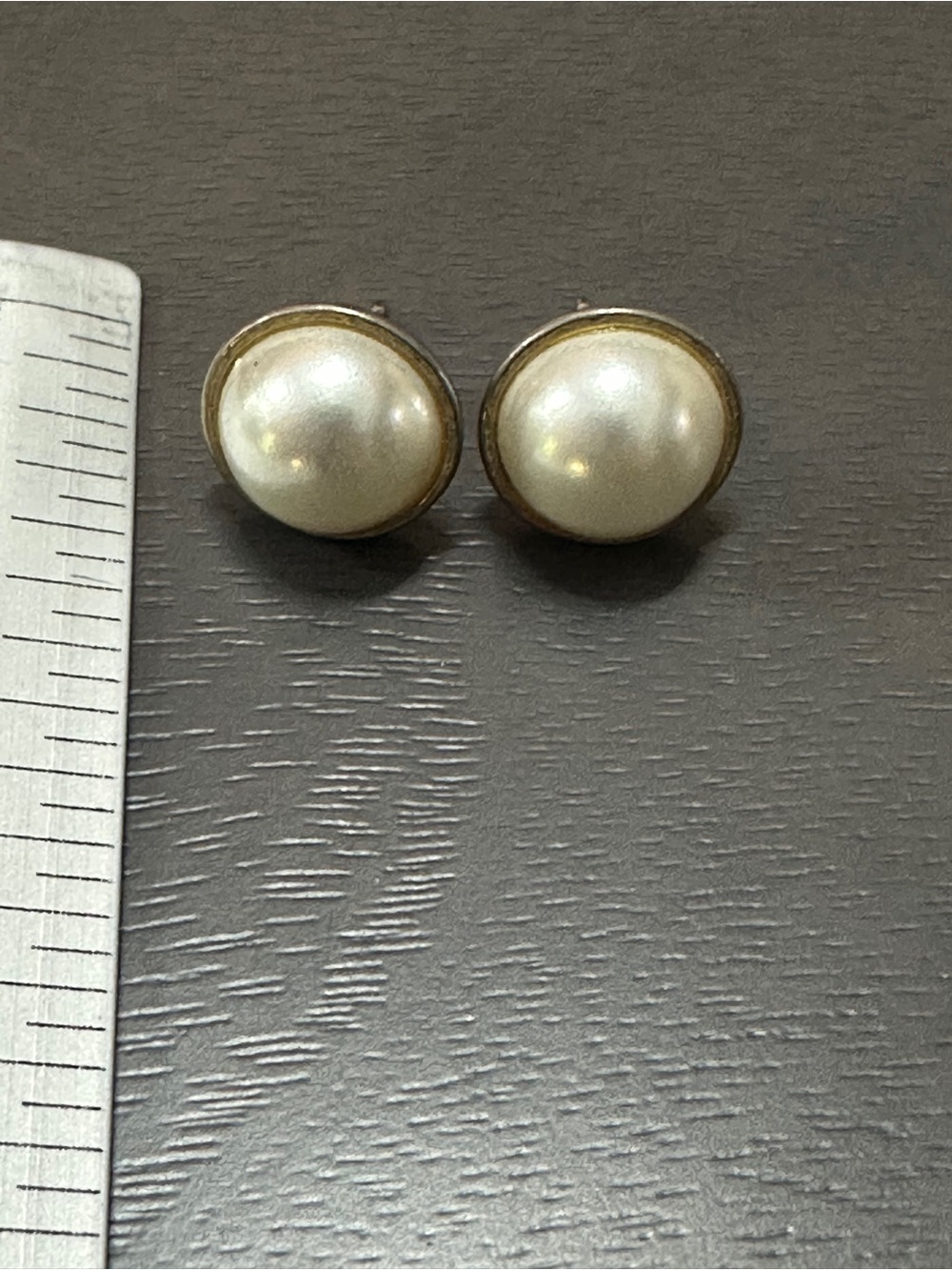 Classic Pearl Button Stud Earrings - Cream Pearl